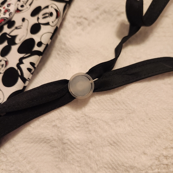 Handmade crossbody black/white Mickey Mouse themed Cell Phone Bag - Picture 5 of 6